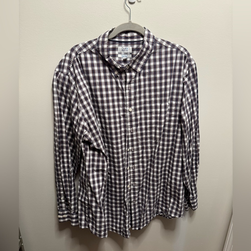 Men’s Croft and Borrow Long-sleeve Button Down Dress Shirt